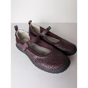 Jbu By Jambu Women's Granada Shoes Mary Jane Flat Sandal Loafers Vegan Red Sz 7M